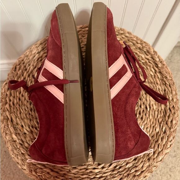 Cruza Burgundy Lace-Up Suede Sneaker/Made in Portugal - Size 40 - NWOB - Picture 4 of 8